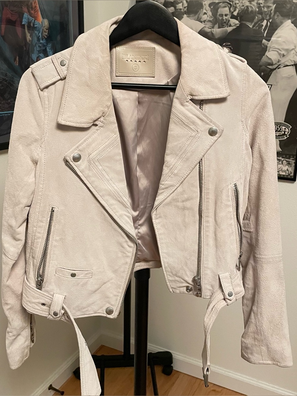 [BLANKNYC] Suede leather moto jacket size small